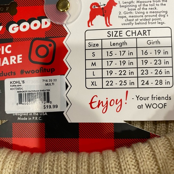 NWT Dog Christmas Sweater!!! - Picture 3 of 3